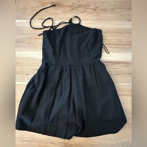 Old Navy Linen Blend Halter Romper S